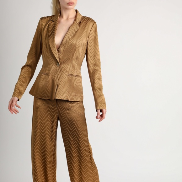 Racerback Jacquard Blazer Anthropologie - Picture 5 of 6